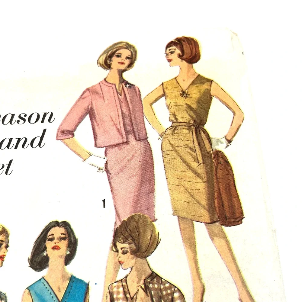 Simplicity Vintage 1960's Pattern #4894  Jr. and Misses Shift and Jacket Size 16
